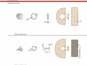 push catch plate and inset screw drg