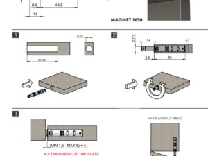 short push catch magnetic drg